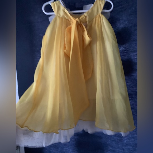 Yellow & White Floral Yoke Dress - Picture 3 of 9